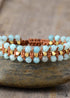 Boho Bracelet, Friendship Bracelet, Blue Amazoniteand Purple Jasper